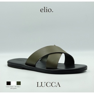 “ELORGL9” ลด 65. elio originals - รองเท้าแตะ รุ่น Lucca (unisex) สีเขียว Olive Green