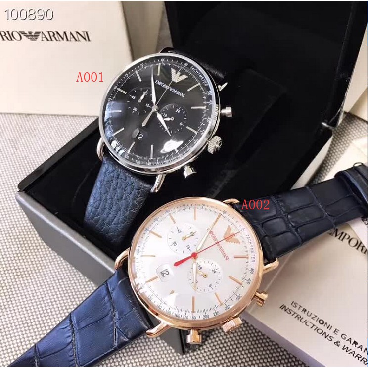 Emporio Armani AR11123 AR11143 Men's - นาฬิกาแบรนด์เนม อามานี่ แท้ 100%  ของแท้ราคาถูก สำหรับผู้ชาย A-18 42mm | Shopee Thailand