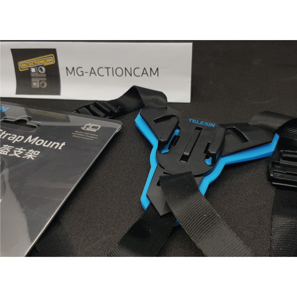 TELESIN ที่ติดหมวกกันน็อค Gopro / Osmo Action / EKEN / SJCAM / DJI / Insta สายรัดกล้อง ที่ติดหมวก gopro