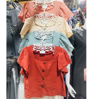 เสื้อแขนระบายสีพื้น