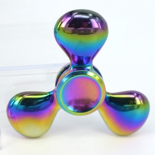 ฟิดเจ็ท แฮนด์ สปินเนอร์ แบบโลหะ 3 หยด น้ำ ฝน สีรุ้ง 3 Rain Drop Rainbow Metal Fidget Hand Spinner สำเนา