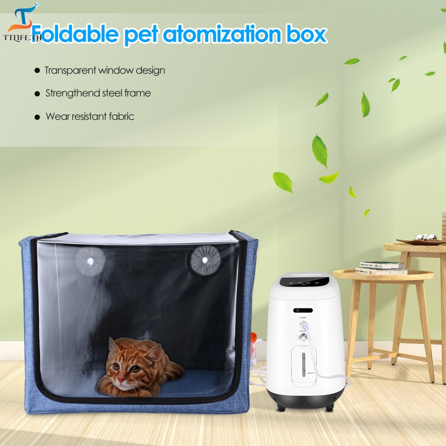 【TTLLIP】Pet Oxygen Cage ICU Room Cat Dog Folding Atomization Box