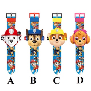 นาฬิกาข้อมือโปรเจคเตอร์ ลายการ์ตูน Paw Patrol 3D ของขวัญ สําหรับเด็ก