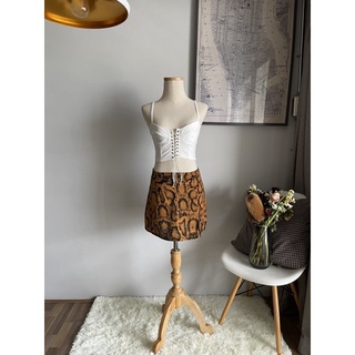 🤎 Snakeskin Print Mini Skirt