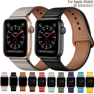 สายนาฬิกาข้อมือหนังสําหรับ iWatch 7 6 Se 5 4 3 2 1 38 มม . 42 มม . 40 มม . 44 มม .41 มม .45 มม .สาย iwatch