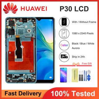 อะไหล่หน้าจอสัมผัสดิจิทัล P30 100% แบบเปลี่ยน สําหรับ Huawei P30 LCD ELE-L29 ELE-L09 ELE-AL00