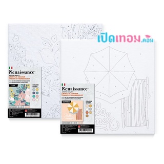 แคนวาส Renaissance แคนวาสระบายสีตามตัวเลข ขนาด 20x20 cm. หนา 280 gsm. จำนวน 1 แผ่น ไม่รวมขาตั้ง