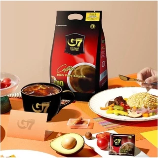 G7 กาแฟดำ ขนาด 2 กรัม (จำนวน 100 ซองต่อถุง) Black Coffee 100% Pure Black (หมดอายุ 01/28) แท้เวียดนาม ดั้งเดิม หอม เข้ม