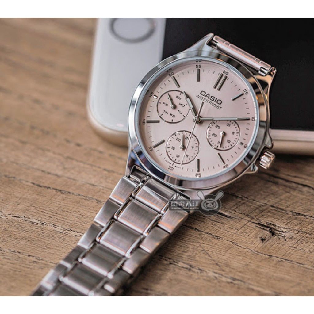casio ของแท้ประกันศูนย์ นาฬิกาคาสิโอ ผู้หญิง รุ่น LTP-V300D LTP-V300G / SMILEYTIME ขายแต่ของแท้ ประกันศูนย์cmg/c-thong