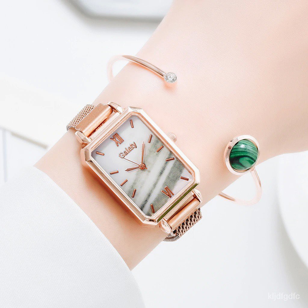AMELIA New Watch นาฬิกาข้อมือควอตซ์ ทรงสี่เหลี่ยม ขนาดเล็กสไตล์เกาหลี ...