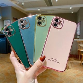 เคสชุบ Case for iPhone 13 12 Mini 11 Pro XS Max X XR 6 6S 7 8 Plus Se 2020 Plating Camera Protection Soft Silicone Case