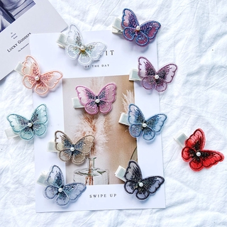 BUTTERFLY กิ๊บติดผมลายลูกไม้ผีเสื้อสําหรับผู้หญิง