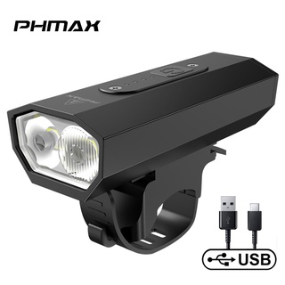 PHMAX - ไฟจักรยาน จอแสดงผลแบบชาร์จไฟสำหรับขี่กลางคืนที่คุ้มราคาสุดๆ กันน้ำและชาร์จ USB ได้