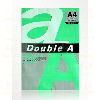 กระดาษสี ดับเบิ้ล เอ Double A Colour Paper / Colour Card ขนาด A4 80gsm. 100SHEETS