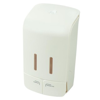 ที่กดสบู่ติดผนัง 2 ช่อง MS 054 WALL-MOUNTED DOUBLE SOAP DISPENSER MOYA MS 054 WHITE