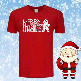 เสื้อยืดผ้าฝ้าย เสื้อยืดคริสต์มาส[CHRISTMAS NO.12 ] MERRY CHRISTMAS SHIRT/ CHRISTMAS T SHIRT / T-SHIRT / BAJU CHRISTMAS