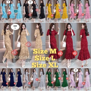 ชุดเดรส ลายนางเงือก DRESS MAXI DRESS AMELIA-28 สําหรับปาร์ตี้คริสต์มาส