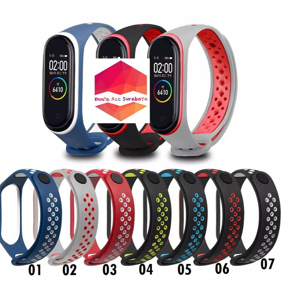 NIKE Xiaomi Mi Band 3 Mi Band 4 สายนาฬิกาวัสดุยาง