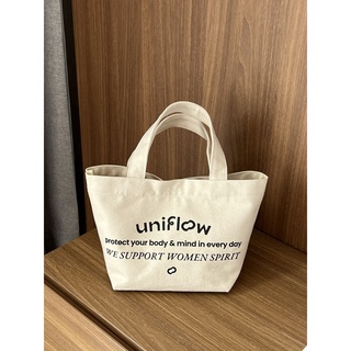 UNIFLOW Tote bag กระเป๋าผ้าแคนวาส มีช่องเก็บของ