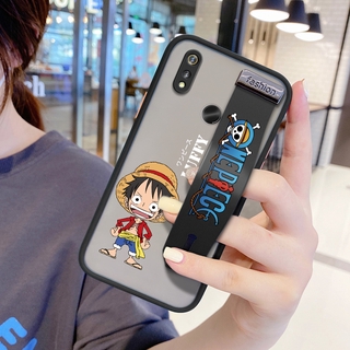 (พร้อมสายรัดข้อมือ) For Oppo Realme 3 Pro Reno R9S อะนิเมะเคส Luffy การ์ตูนกันกระแทก Frosted กลับป้องกันเลนส์เต็มรูปแบบเคสใส่โทรศัพท์