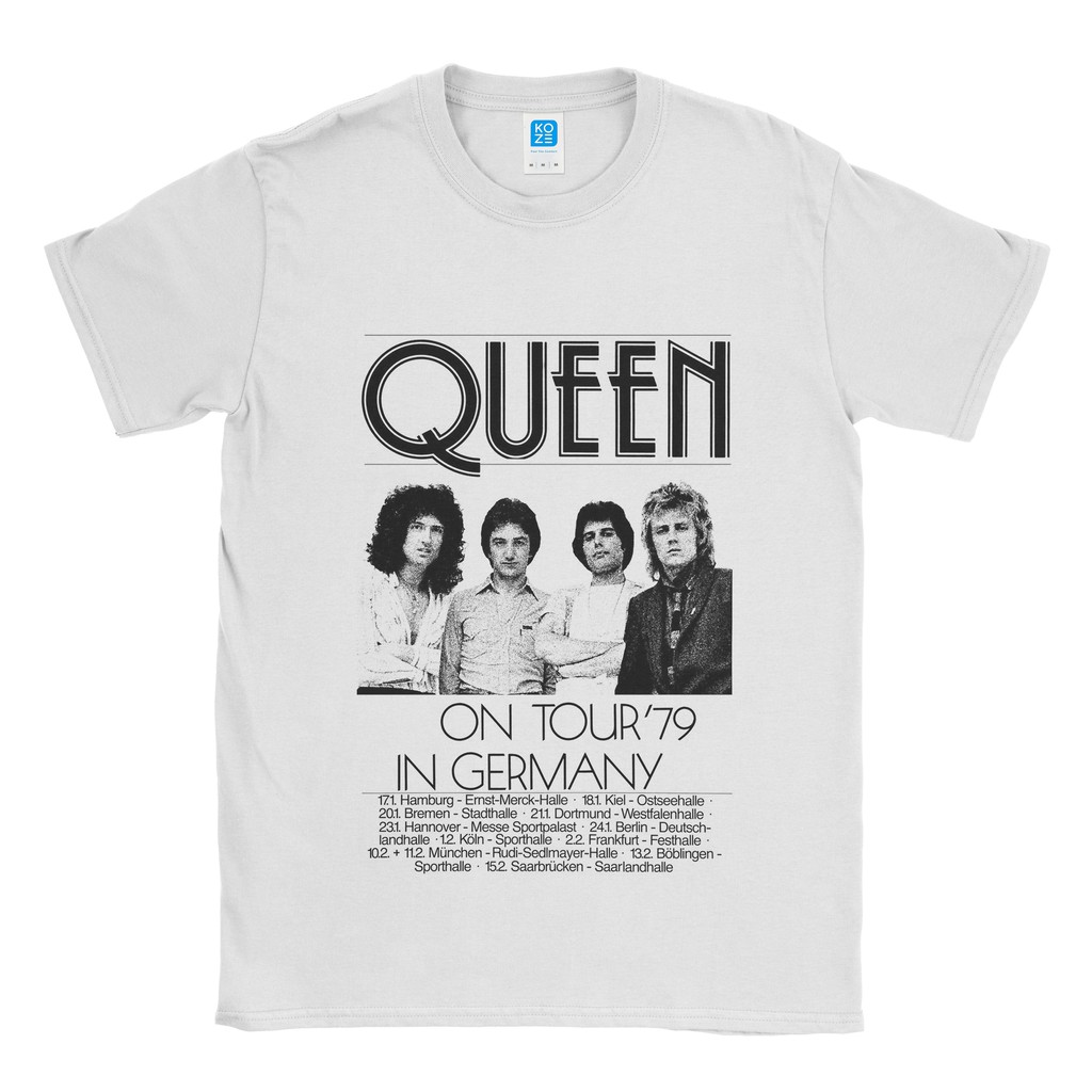 เสื้อยืดวง Queen On Tour Germany