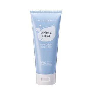 CUTE PRESS โฟมล้างหน้า PURE ORIGIN WHITE &amp; MOIST FACIAL FOAM