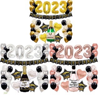 Han ลูกโป่ง Happy New Year 2023 สําหรับตกแต่งปาร์ตี้ปีใหม่