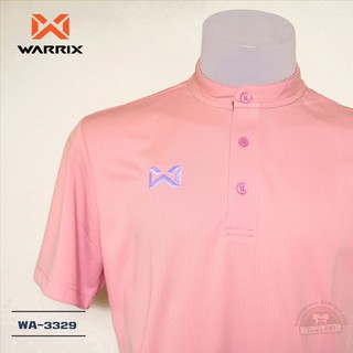 WARRIX เสื้อโปโล คอจีน WA-3329 สีชมพู PP วาริกซ์ วอริกซ์ ของแท้ 100%