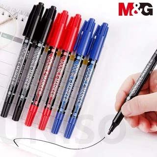 M&G ปากกาเมจิก เขียนแผ่นซีดี 2 หัว รุ่นMG-2130 ขนาด 1.5/0.5 มม. มี3สีให้เลือก(ราคาต่อด้าม)#ปากกา #maekerpen#เอ็มแอนด์จี