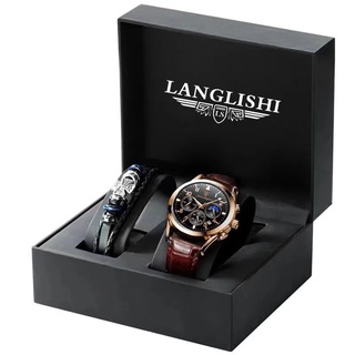 Poedagar Brand นาฬิกาข้อมือควอตซ์แฟชั่น สายหนัง เรืองแสง กันน้ํา คุณภาพสูง สไตล์นักธุรกิจ สําหรับบุรุษ