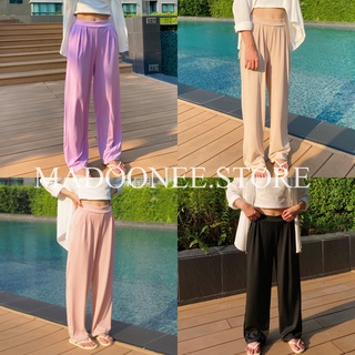 madoonee_พร้อมส่ง(P0001)Candy Pants กางเกงขายาวเอวสม็อคหลัง