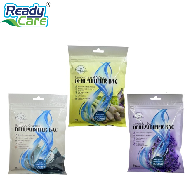 Readycare ถุงดูดความชื้น 2x60 กรัม/แพ็ค ช่วยปรับอากาศ และ ลดกลิ่นอับ ลดกลิ่นเหม็น