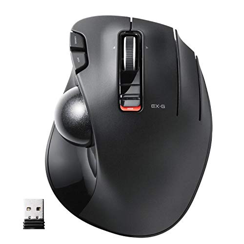 [🗻ส่งตรงจากญี่ปุ่น✈]Elecom Mouse Wireless (รวมตัวรับสัญญาณ) Trackball 6 ปุ่ม สีดำ M-XT3DRBK