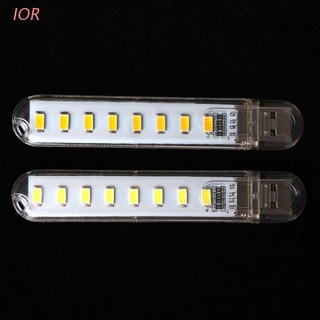 โคมไฟ Led Dc5V 8 ดวง ขนาดเล็ก พกพาง่าย ชาร์จ Usb สําหรับคอมพิวเตอร์