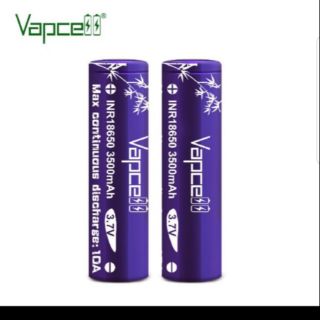 Vapcell INR18650 3500mAh สีม่วง ได้ถ่าน2ก้อนแถมฟรีกระเป๋าใส่ถ่าน