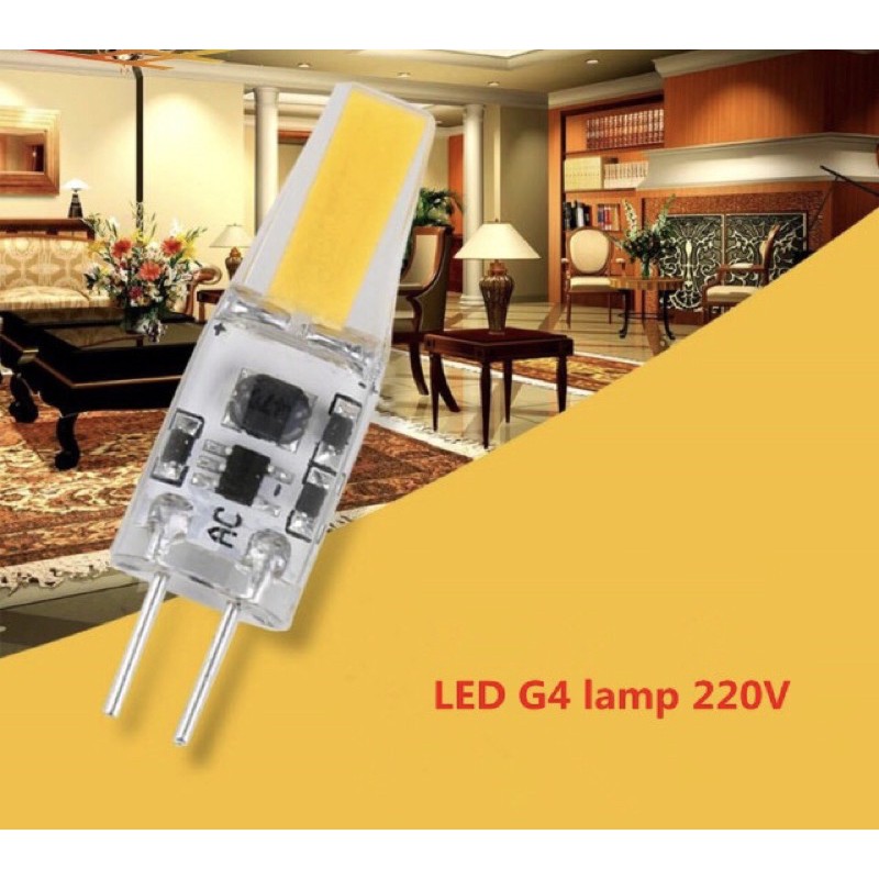 หลอดไฟLED G4หลอดไฟAC/DC  12V/ 220V 3W COB