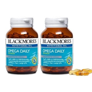 Blackmores Omega Daily น้ำมันปลาเข้มข้น สูตรไร้กลิ่นคาว 60 แคปซูล (2 ขวด)