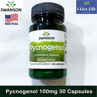 เปลือกสนฝรั่งเศสสกัด Pycnogenol 100mg 30 Capsules - Swanson