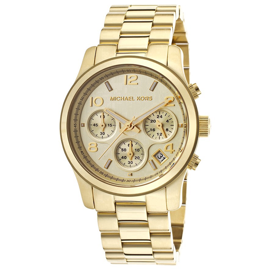 Michael Kors Women S Chrono Gold Runway Stainless Steel Watch Mk5055