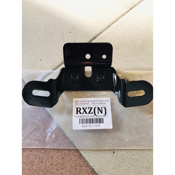 RXZ 5PV NUMBER PLATE BRACKET