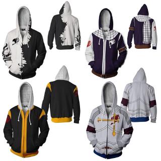 อะนิเมะ Fairy Tail 3D พิมพ์ Hoody เสื้อแจ็คเก็ตเสื้อกันหนาวหมวก