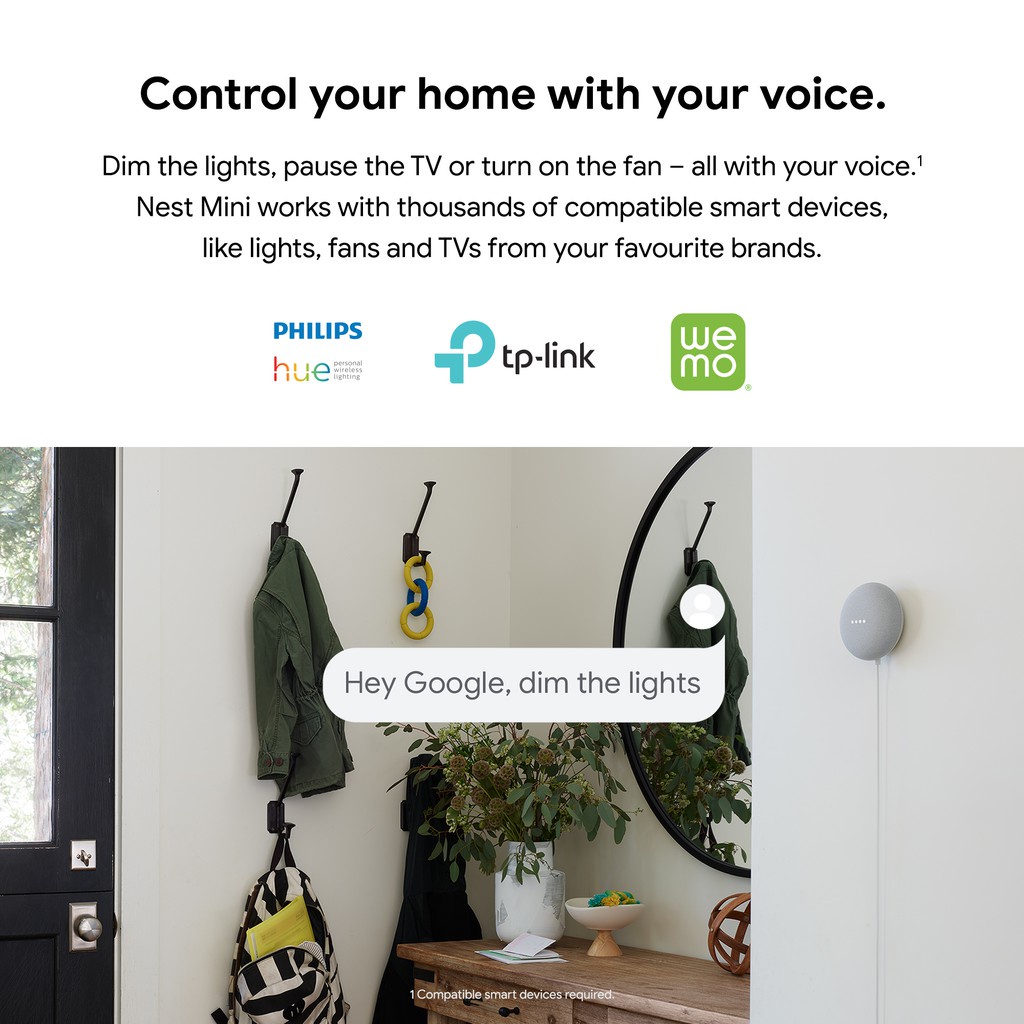 hotGoogle Nest Mini 2nd Gen Smart Speaker Google Assistant Spotify ...