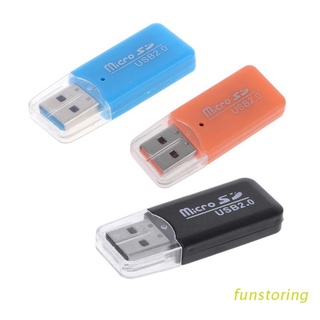 Fun อะแดปเตอร์การ์ดรีดเดอร์ Micro Usb 2.0 Sd Tf สําหรับคอมพิวเตอร์แท็บเล็ตพีซี