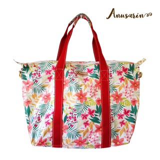 Anusarin กระเป๋าเดินทาง SOJOURN01 ผ้า canvas ลาย Floral เคลือบ pvc กันน้ำ