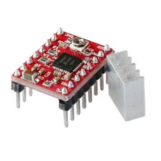 A4988 Stepping Motor Driver มอเตอร์ ไดรเวอร์ สีแดง A4988 Stepper Motor Driver Module (for 3D Printer) + Heatsink