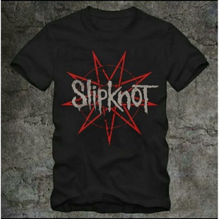 (ขายส่งได้)เสื้อวินเทจชาย เสื้อยืดผู้หญิง - โปสเตอร์โลโก้ Slipknot 10 เสื้อยืดรัดผ้าฝ้ายหวี 24S สําหรับผู้ชาย