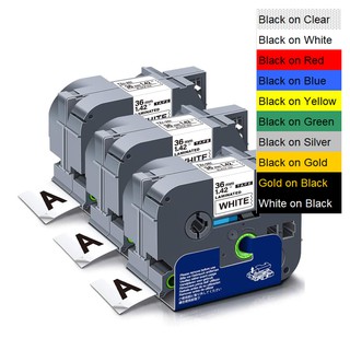 [สต็อกประเทศไทย]Compatible Brother TZ TZe-261 TZe261 P Touch Label Tape 36mm 1.4 Inch TZe Tape Laminated Black on White