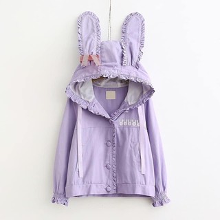 เสื้อแจ๊ตเก็ตมีฮู้ดหูกระต่าย