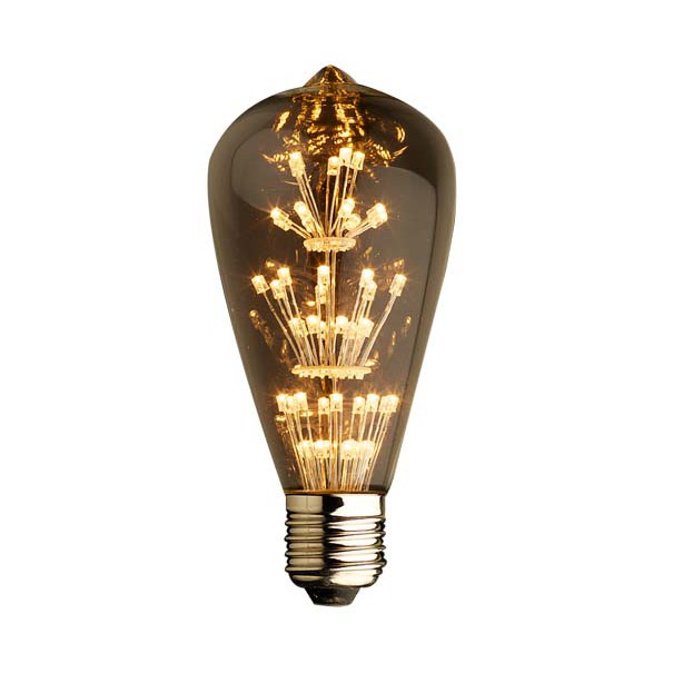 หลอดไฟ LED ST64-LD1-3w ขั้ว E27 วินเทจ หรี่ไฟได้
