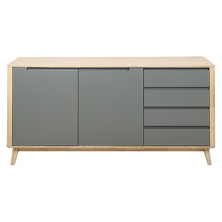 ตู้เตี้ยบานผสม FURDINI BH-646 SIDEBOARD สีเทา  ทำมาจากไม้ Medium-Density Fiberboard เนื้อไม้ มีความแน่น ละเอียด ผิวเนี